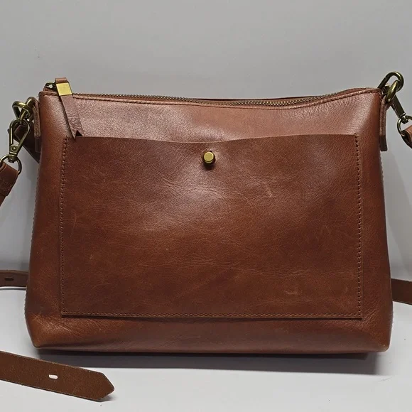 {Madewell} The Transport Leather Crossbody - Cognac Brown - Picture 3 of 15